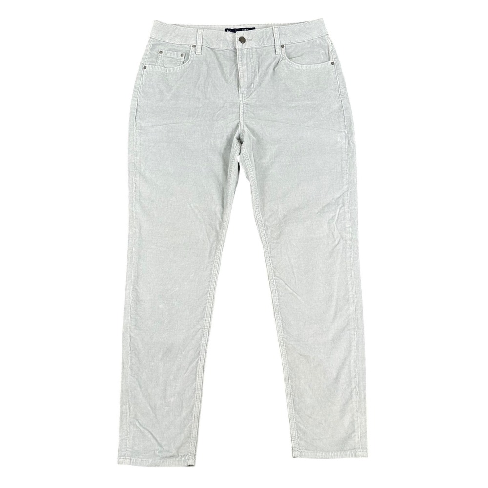 Boden Denim Cord Girlfriend Pants Womens 10 Regular Light Gray Corduroy Trousers